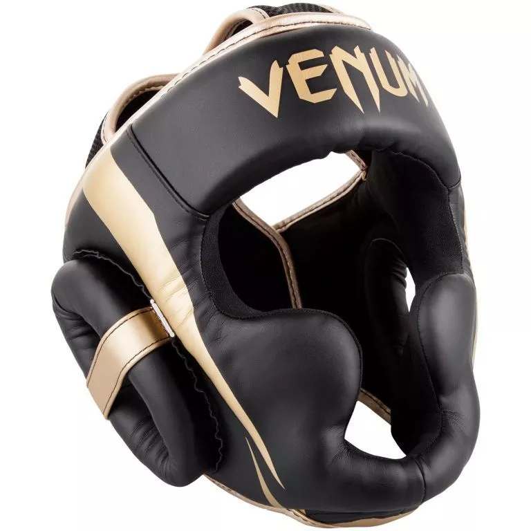 Боксерський шолом Venum Elite Headgear Black Gold