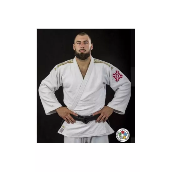 Кімоно для дзюдо Champion 2, золоті смуги (біле, J-IJF-SMU)-160