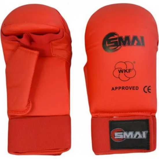 Перчатки для карате SMAI с защитой большого пальца с лицензией WKF-S