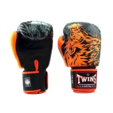 Боксерські рукавички Twins FBGVL3-50 Чорно-жовтогарячий 10 унцій