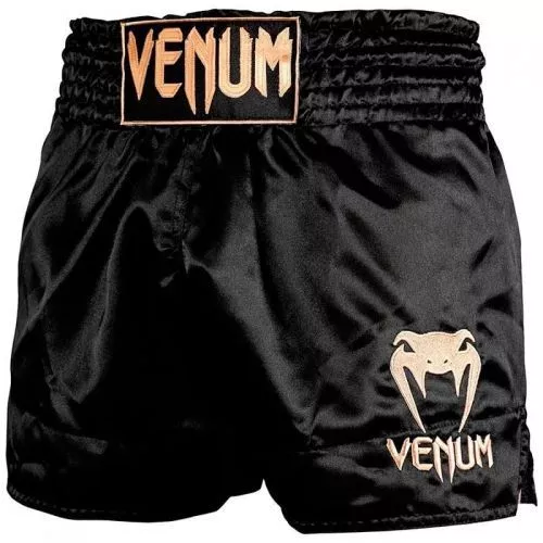 Шорты для тайского бокса Venum Muay Thai Shorts Classic Navy Black Gold-XS