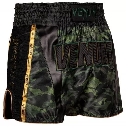 Шорти для тайського боксу Venum Full Cam Muay Thai Shorts Forest Camo Black-S