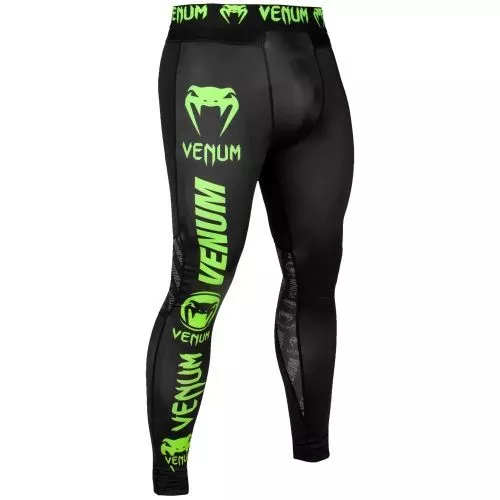 Компрессионные штаны Venum Logos Tights Black Neo Yellow-XS
