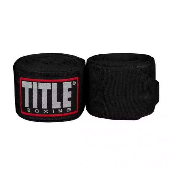 Бинти TITLE Fight Back Semi-Elastic 4,57 м-чорний