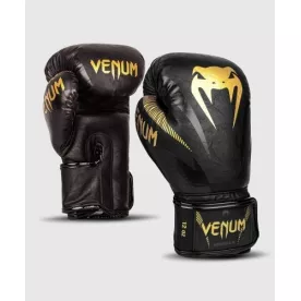 Боксерські рукавички Venum Impact Boxing Gloves Gold Black-8