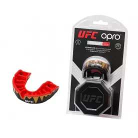 Капа OPRO Platinum UFC Hologram Fangz-Black Metal/Red