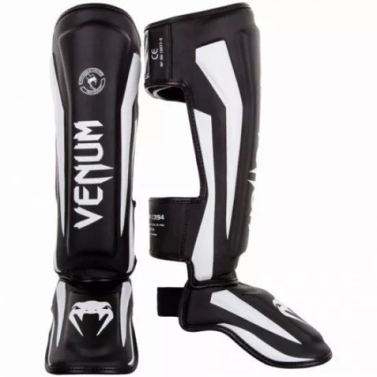 Защита голени Venum Elite Standup Shinguards Black White-M