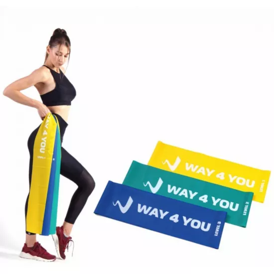 Набір еластичних стрічок для фітнесу Way4you (3 шт.)