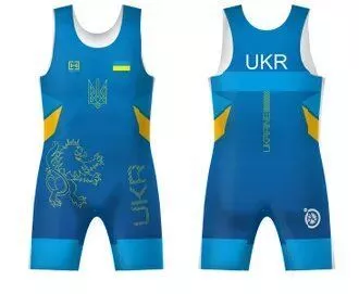 Трико збірної України UWW UKRAINE 2018 BLUE синє-4XS