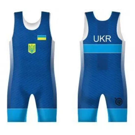 Трико збірної України UWW UKRAINE 2016P ROYAL СИНЕ-4XS