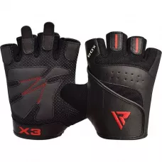 Рукавички для фітнесу RDX S2 Leather Black-S