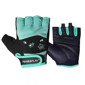 Фитнес перчатки женские Powerplay 3492 Черно-мятный-XS