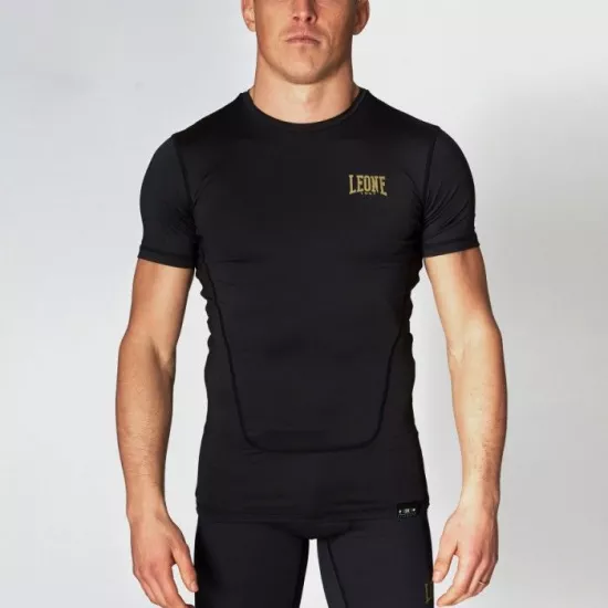 Рашгард с коротким рукавом Leone Black/Gold -XS