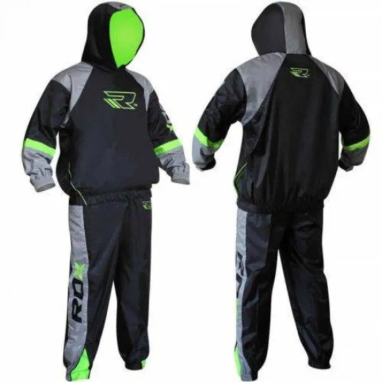 Костюм для Похудения с Капюшоном RDX GREEN