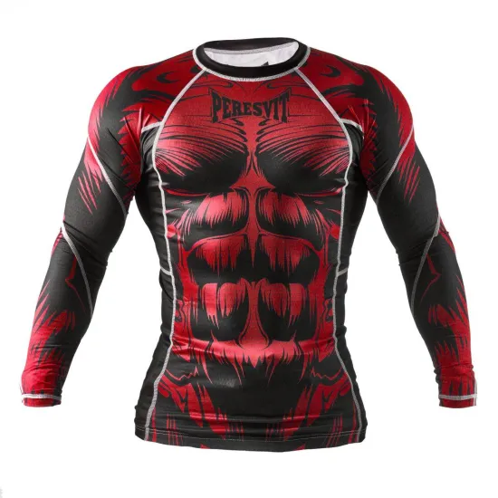 Рашгард с длинным рукавом Peresvit Immortal Silver Force Burn Red-S