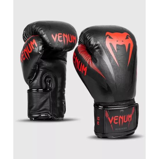 Боксерські рукавички Venum Impact Boxing Gloves Black Red-12