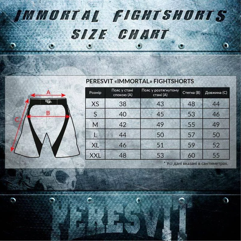 Шорты Peresvit Immortal Fightshorts Black Rain-XS