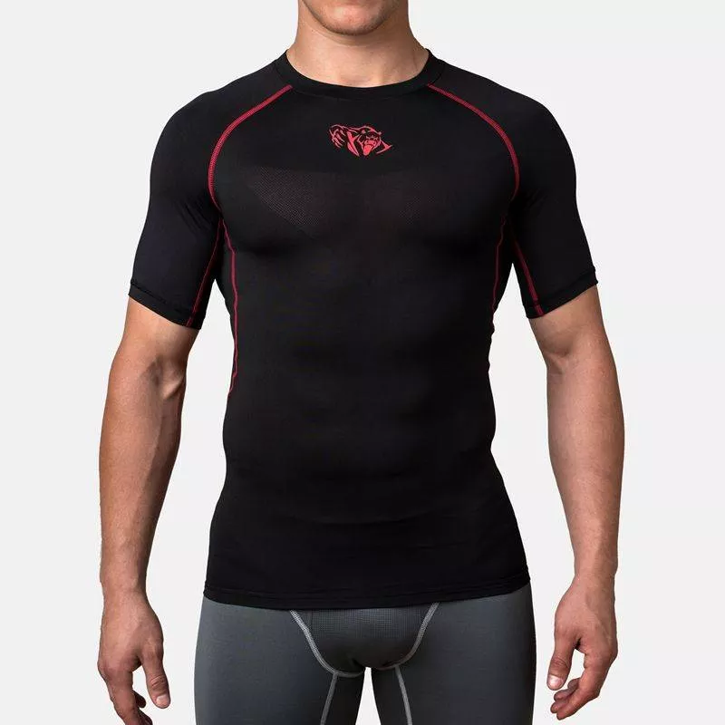Компресійна футболка Peresvit Air Motion Compression Short Sleeve Black Red-S
