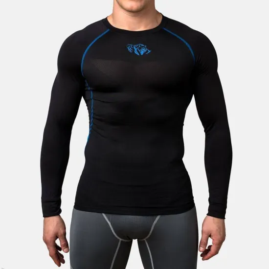 Компрессионный лонгслив Peresvit Air Motion Compression Long Sleeve Black Blue-S