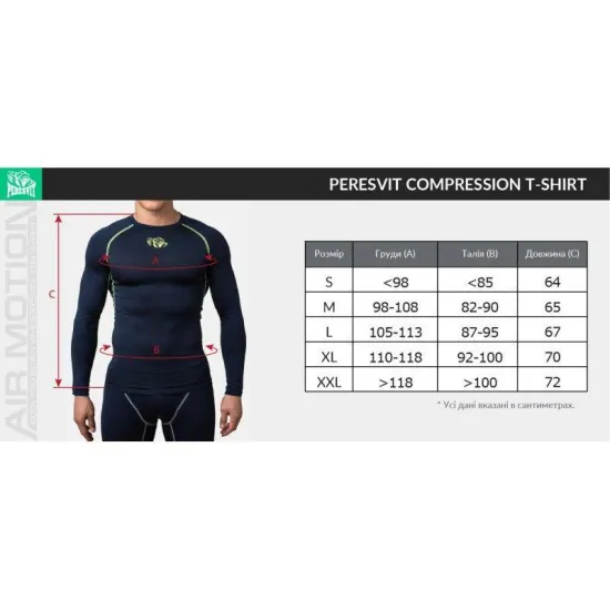 Компрессионный лонгслив Peresvit Air Motion Compression Long Sleeve Black Blue-S