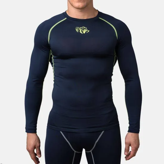 Компрессионный лонгслив Peresvit Air Motion Compression Long Sleeve Navy Yellow-S