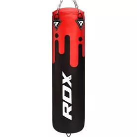 Мішок для боксу RDX Leather Black/Red 150см 50кг