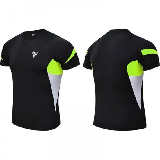 Рашгард із коротким рукавом RDX Lycra Green-L