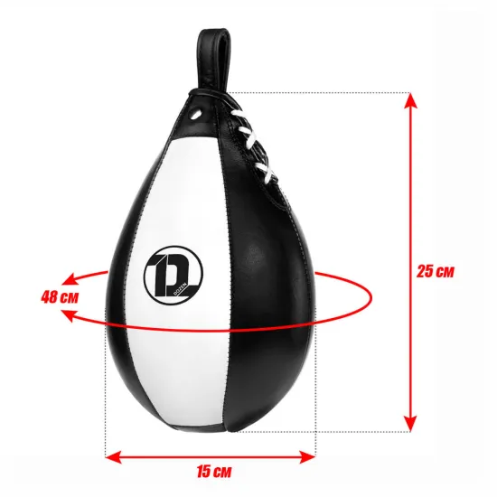 Пневматична груша Dozen Absolute Speed Bag Black/White-25х15см