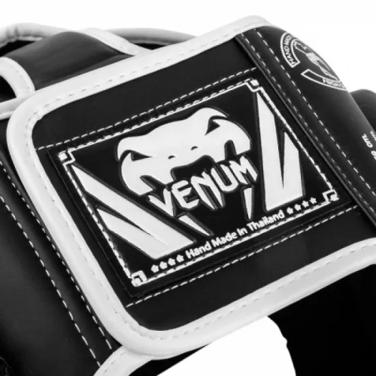 Боксерский шлем Venum Elite Headgear Черно-белый