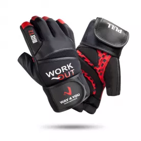 Перчатки для тяжелой атлетики и фитнеса с напульсником Way4you M