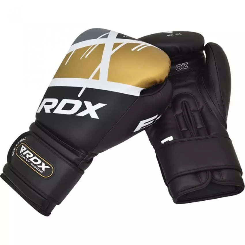 Боксерские перчатки RDX Rex Leather Black 8 ун.