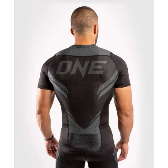 Рашгард Venum ONE FC Impact Rashguard short black/black S