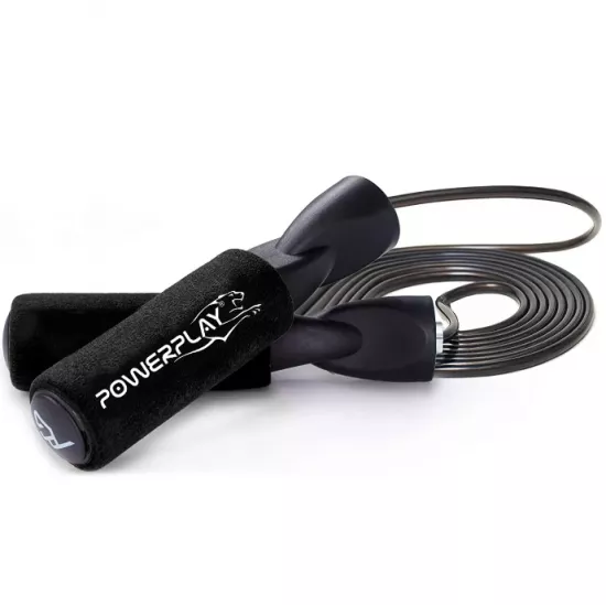 Скакалка PowerPlay 4209 Чорна-275см