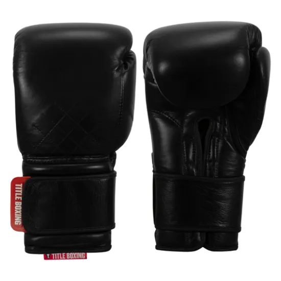 Перчатки для бокса TITLE Boxing Ko-Vert Черные 12 унций