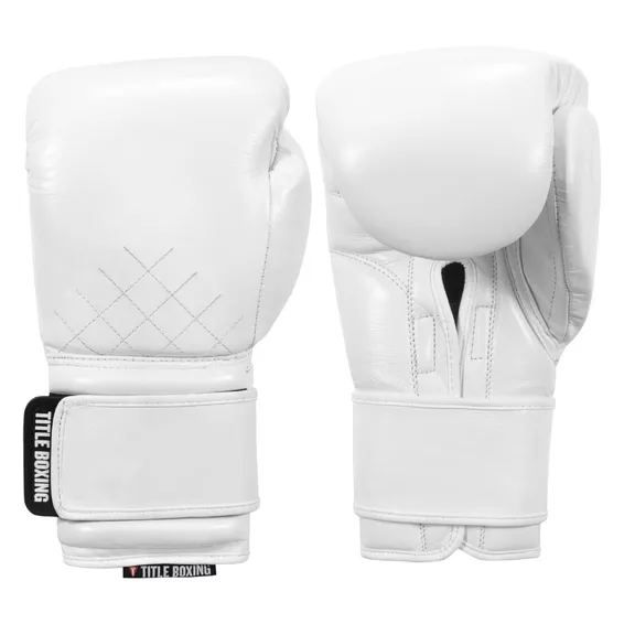 Рукавиці для боксу  TITLE Boxing Ko-Vert Білі 12 унцій