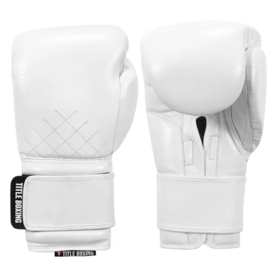 Перчатки для бокса TITLE Boxing Ko-Vert Белые 12 унций