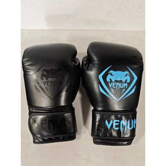 УЦІНКА! Боксерські рукавички Venum Contender Black/Cyan 16 унцій