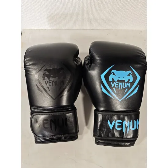 УЦІНКА! Боксерські рукавички Venum Contender Black/Cyan 16 унцій