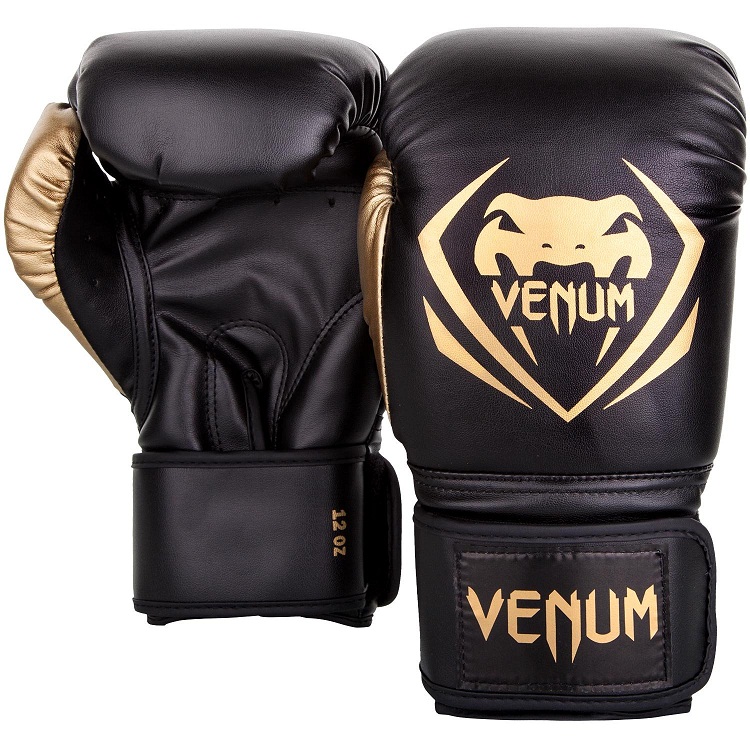 Боксерские перчатки Venum Contender Black Gold 12 унций