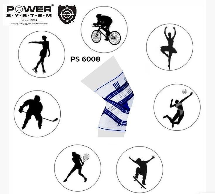 Наколенник спортивный Power System Knee Support Pro PS-6008 Blue/White S/M