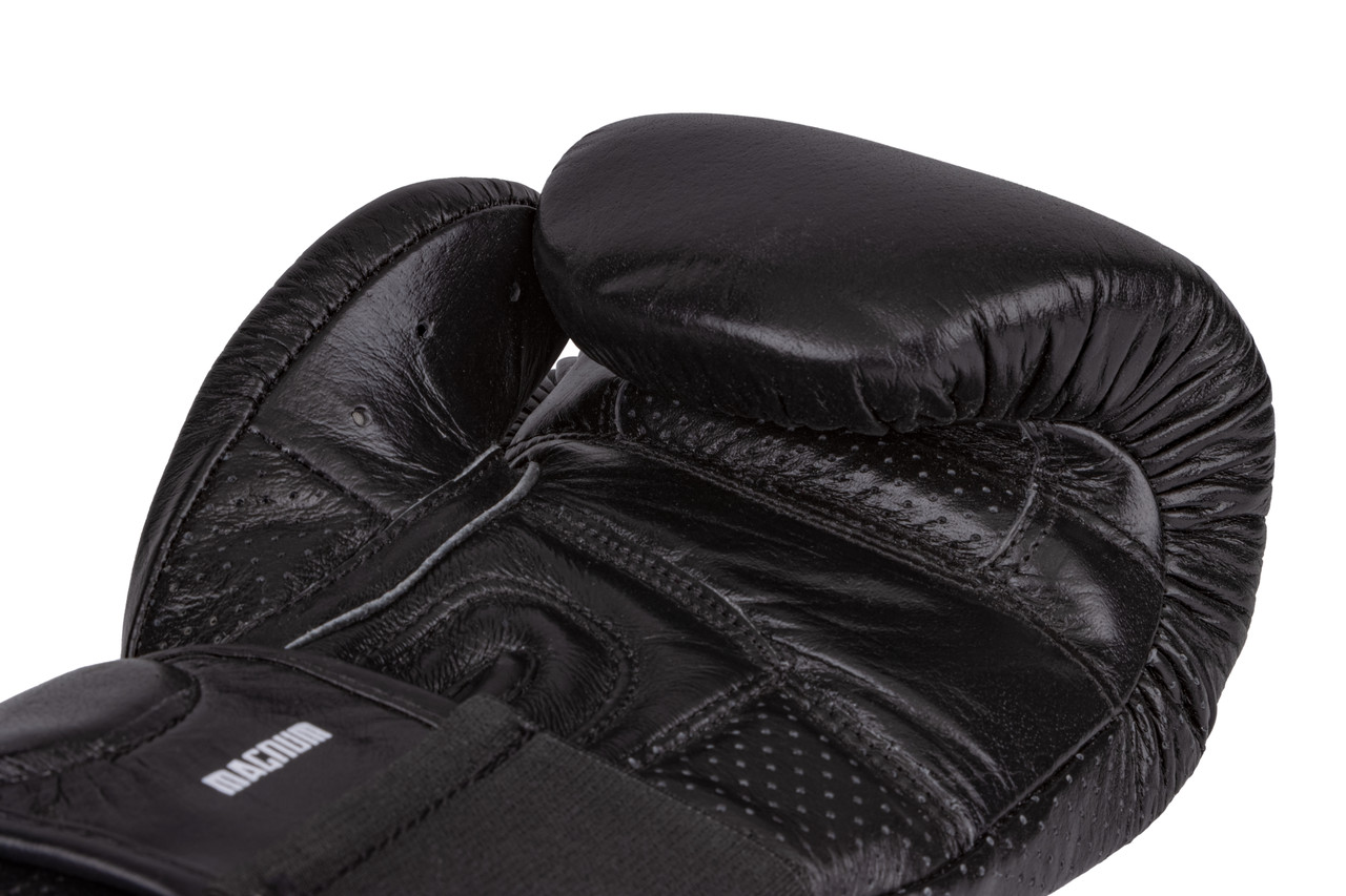 Боксерские перчатки PowerPlay 3087 Magnum Черные [кожа] 10 унций