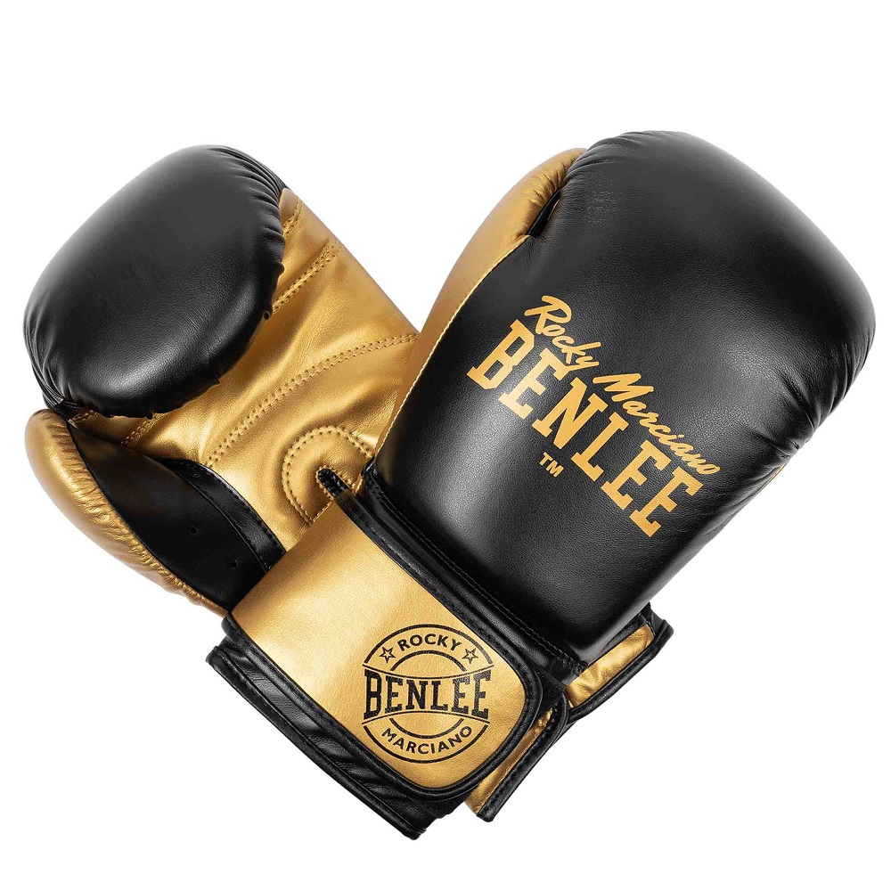 Перчатки боксерские Benlee CARLOS 10oz PU черно-золотые