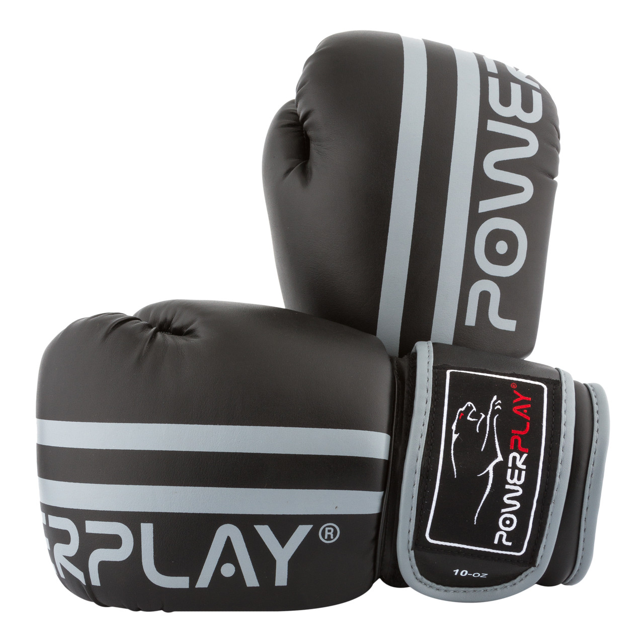 Боксерські рукавички PowerPlay 3010 чорно-сірі 8 унцій