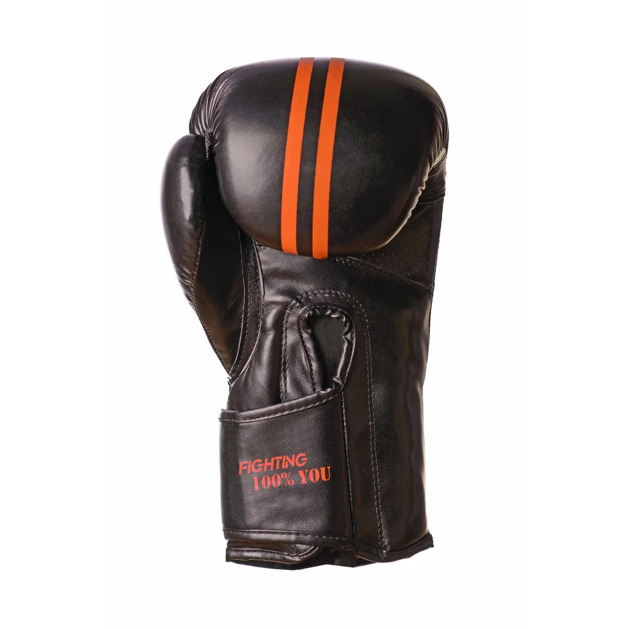 Боксерские перчатки PowerPlay 3016 черно-оранжевые 8 унций