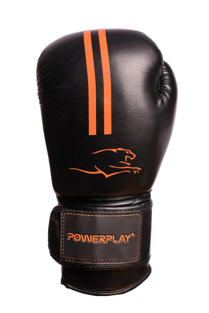 Боксерські рукавички PowerPlay 3016 чорно-жовтогарні 8 унцій
