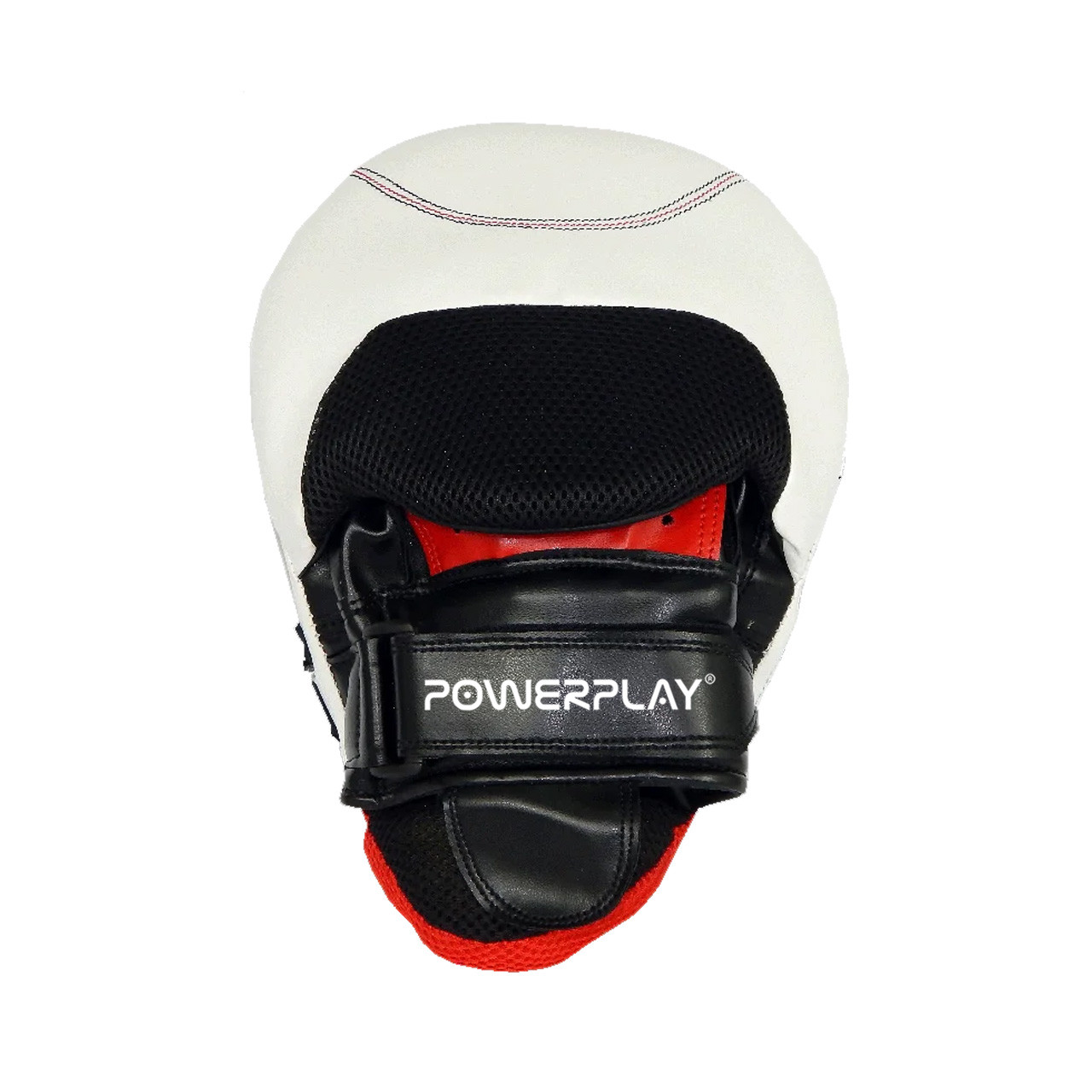 Боксерские лапы PowerPlay 3042 черно-белые PU [пара]