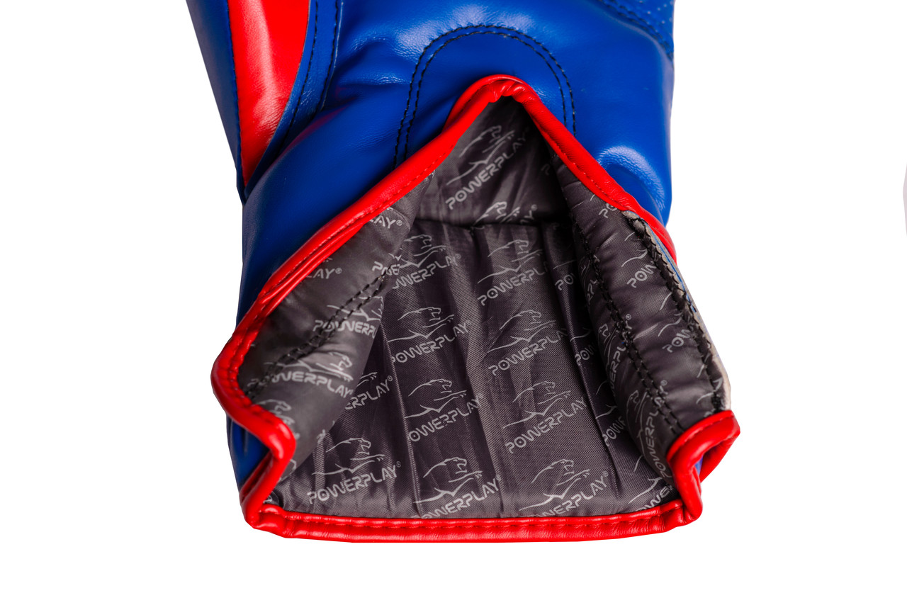 Боксерские перчатки PowerPlay 3018 синие 8 унций