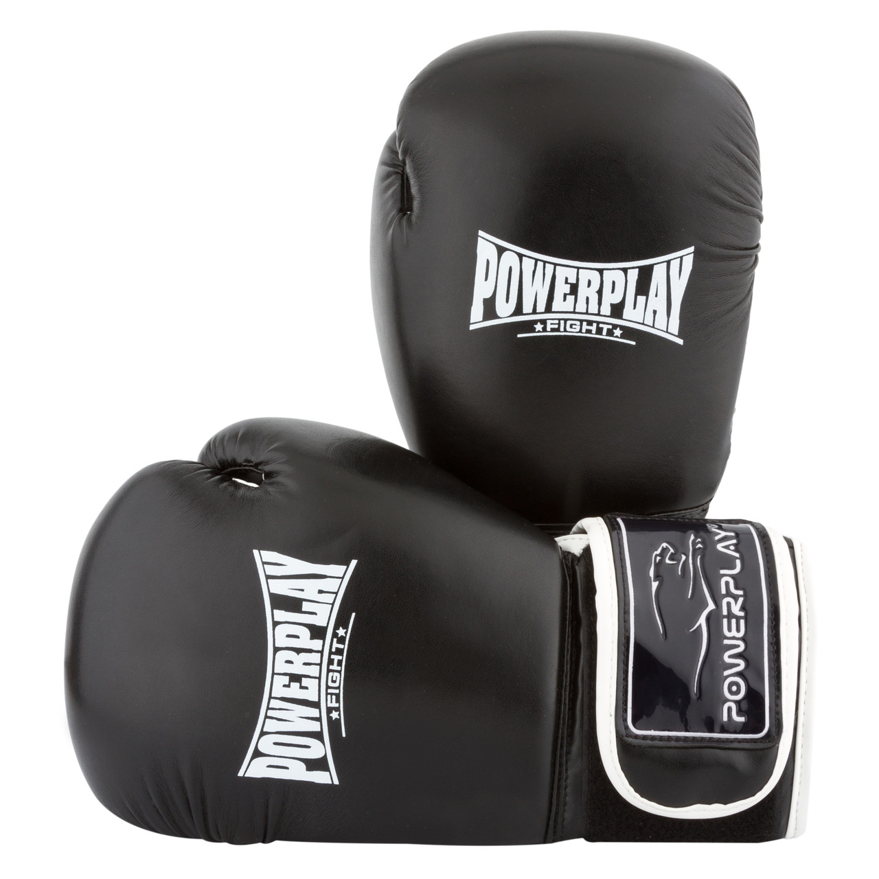 Боксерские перчатки PowerPlay 3019 черные 8 унций