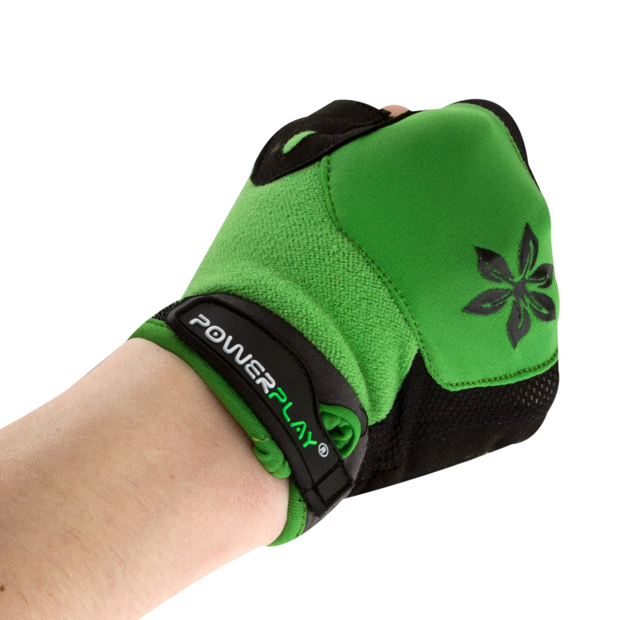 Велоперчатки женские PowerPlay 5284 B Зеленые XS