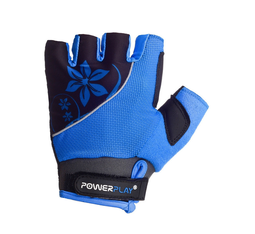 Велоперчатки женские PowerPlay 5281 B Голубые XS
